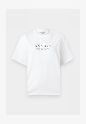 Victoria Beckham CLASSIC FIT SLOGAN TEE - T-shirts print - white