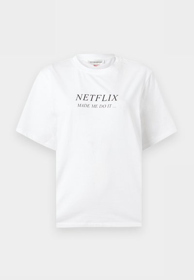 Victoria Beckham CLASSIC FIT SLOGAN TEE - Μπλουζάκι με στάμπα - white