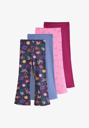 Next, REGULAR FIT - FLARED LEGGINGS 4 PACK - Leggings - Trousers - pink navy print