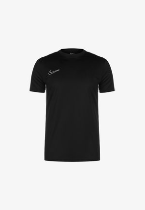T-shirt Nike nera con colletto rotondo, maniche corte e logo bianco sul lato sinistro del petto. Realizzata in tessuto morbido e traspirante.