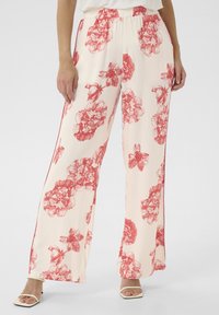 Culture - CUALEXA - Pantalon classique - offwhite red flower Image miniature 1
