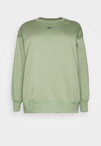 Ljusgrön sweatshirt i mjuk tyg. Har en rund halsringning, långa ärmar och en liten svart Nike-logga på bröstet.