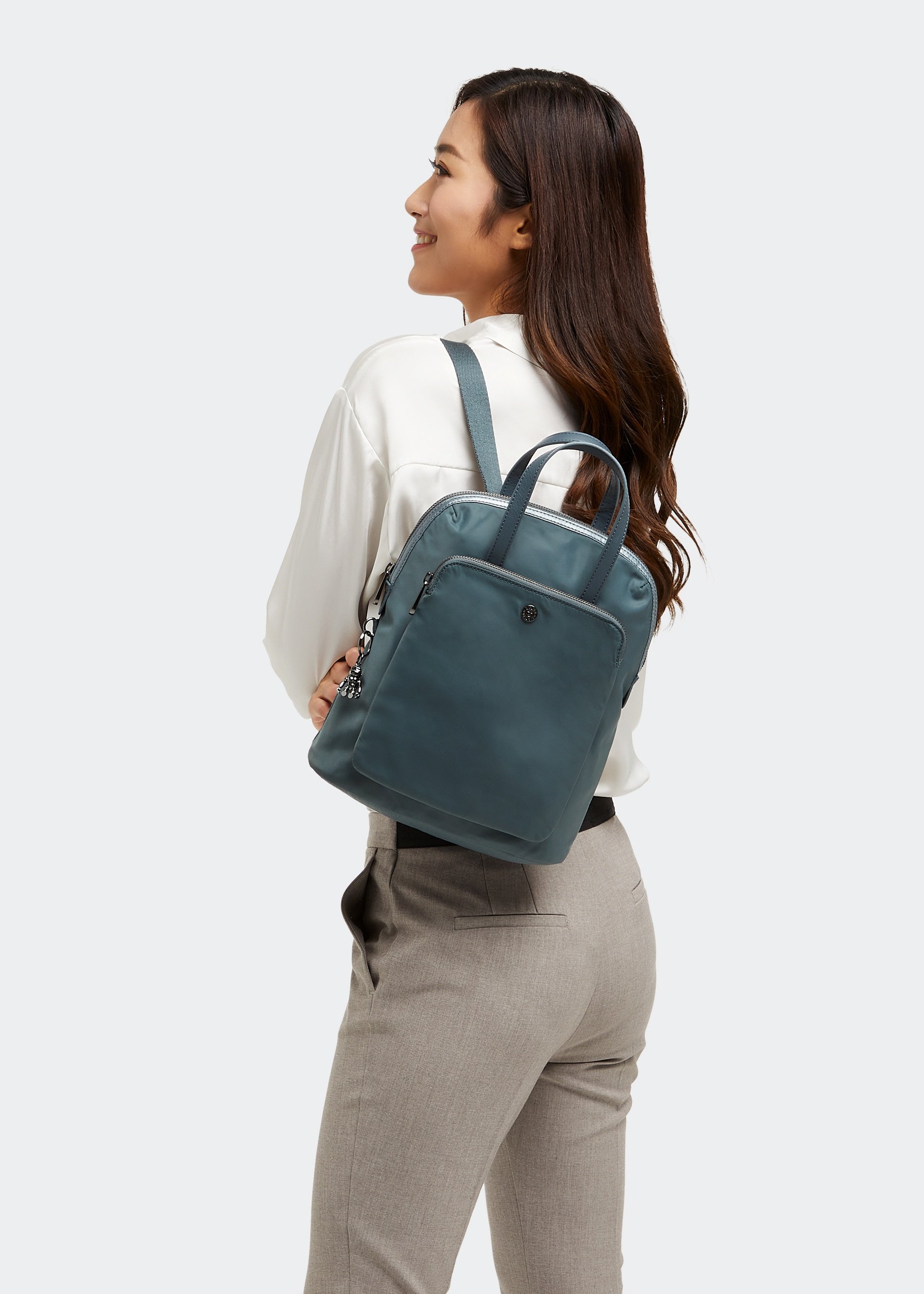 Kipling KAZUKI S - Mochila - blue-grey/gris azulado - Zalando.es