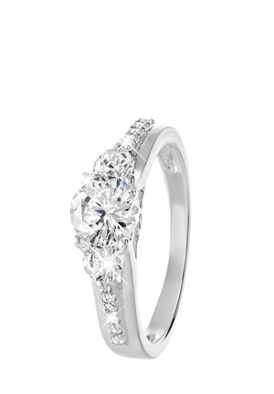 925 SILVER 5 SMALL AND 3 LARGE ZIRCONIA STONES - Ring - silver-coloured