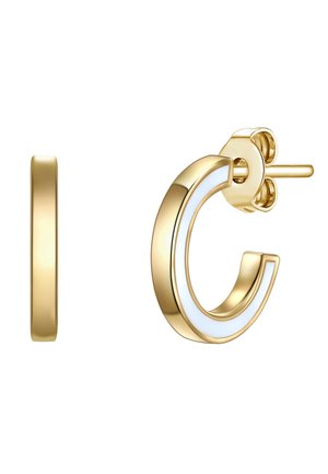 SILBEROHRCREOLE CREOLEN STERLING SILBER GELBVERGOLDET EMAILLE WE - Boucles d'oreilles - gelbgoldfarben