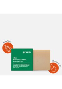 grüum SÅPA PLASTIC BODY BAR - ALOE VERA - Savon en barre - off white gold coloured