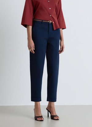 Calliope, PANTALONE LUNGO TINTA UNITA - Chinos - blu notte