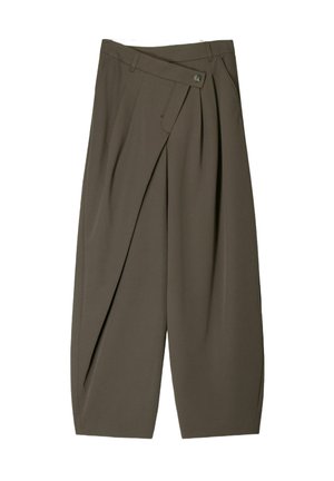 Bershka TAILORED - Trousers - sand