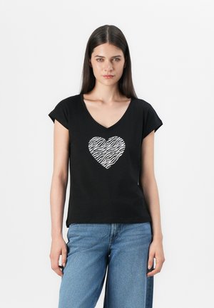 ONLAMBER LIFE FOIL PRINT - T-shirts med print - black