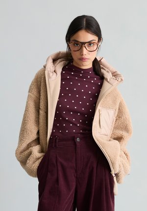 Marc O'Polo DENIM, WOVEN OUTDOOR JACKETS, TEDDY CAPE - Fleece jacket - sandpaper