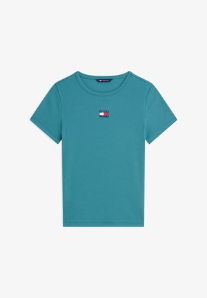 Tommy Jeans, SLIM BADGE TEE - T-Shirt basic - teal
