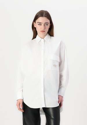 Calvin Klein Jeans LONG UTILITY SHIRT - Camicia - bright white