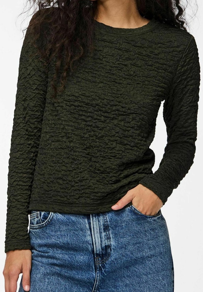 Pieces Strickpullover - olive