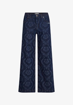 O'Neill, O'RIGINALS DENIM PANTS - Flared jeans - blue artdeco floral jean