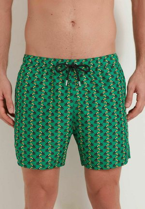 Badeshorts - green with print)