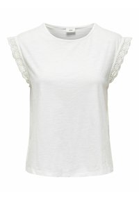 JDYSALVA LIFE CROCHET JRS NOOS - T-shirt basic - cloud dancer