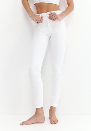 HIGH-WAIST - Jeans Slim Fit - white