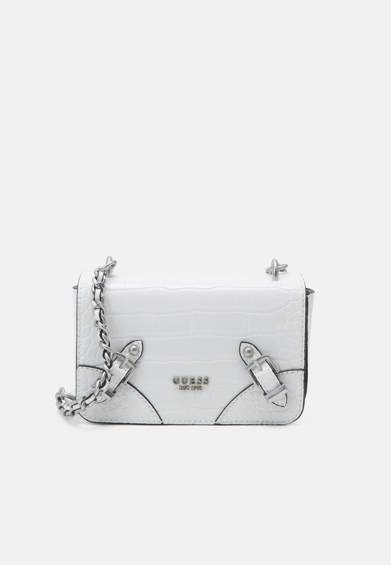 Guess MINI CROSSBODY FLAP Across body bag white Zalando.ie