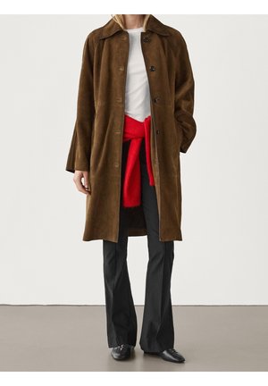 Halflange jas - dark brown