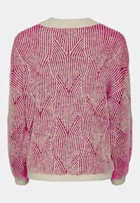 Pieces PCJENNA O NECK - Strikkegenser - whitecap gray/festival fuchsia