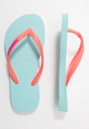 SLIM LOGO - Infradito da bagno - ice blue/coralnew