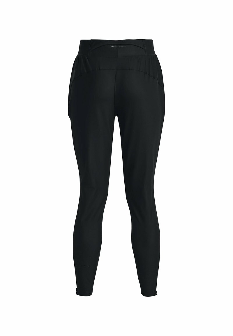 Leggings sportivi neri con vita alta, tessuto morbido, design aderente e senza pattern o dettagli visibili. Adatti per l'allenamento.
