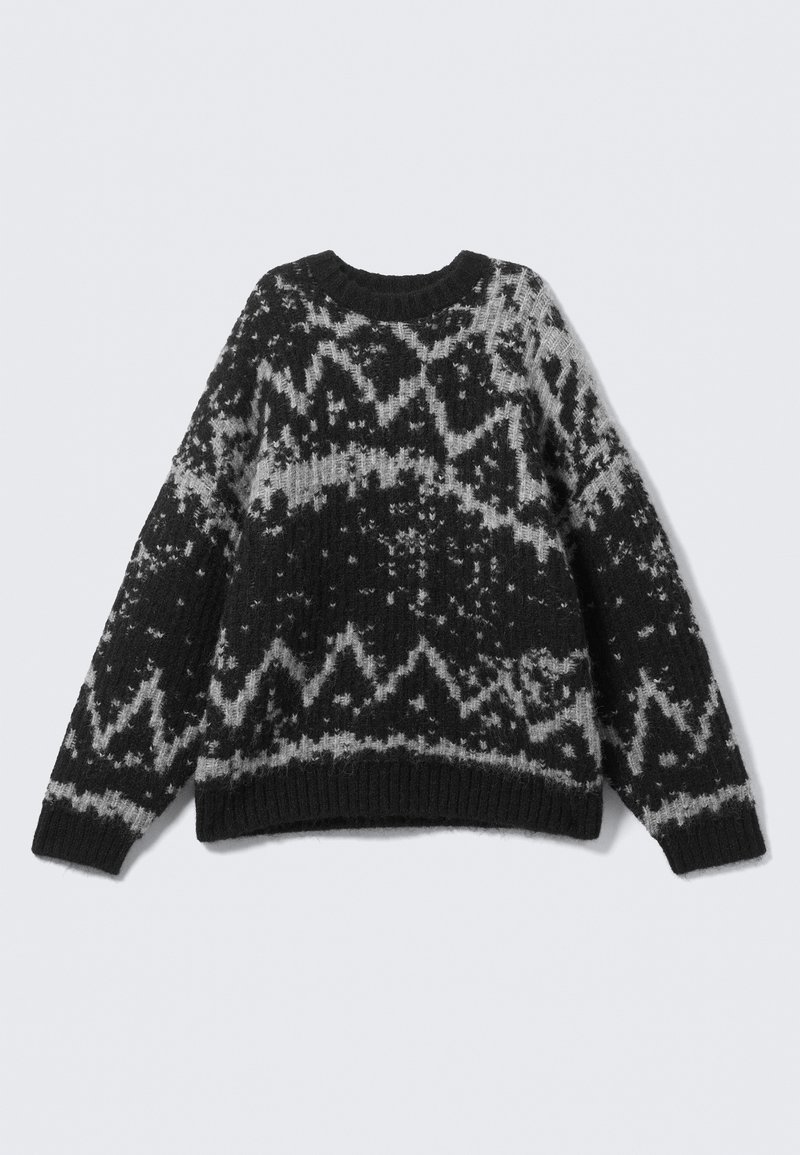 Weekday OVERSIZED Trui black dark/zwart