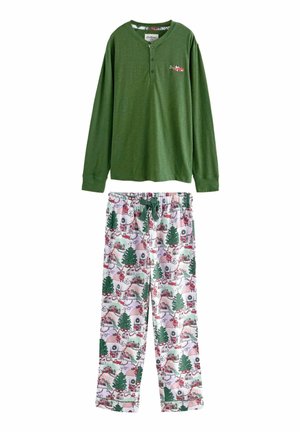 REGULAR FIT - Pyjamas - green christmas house