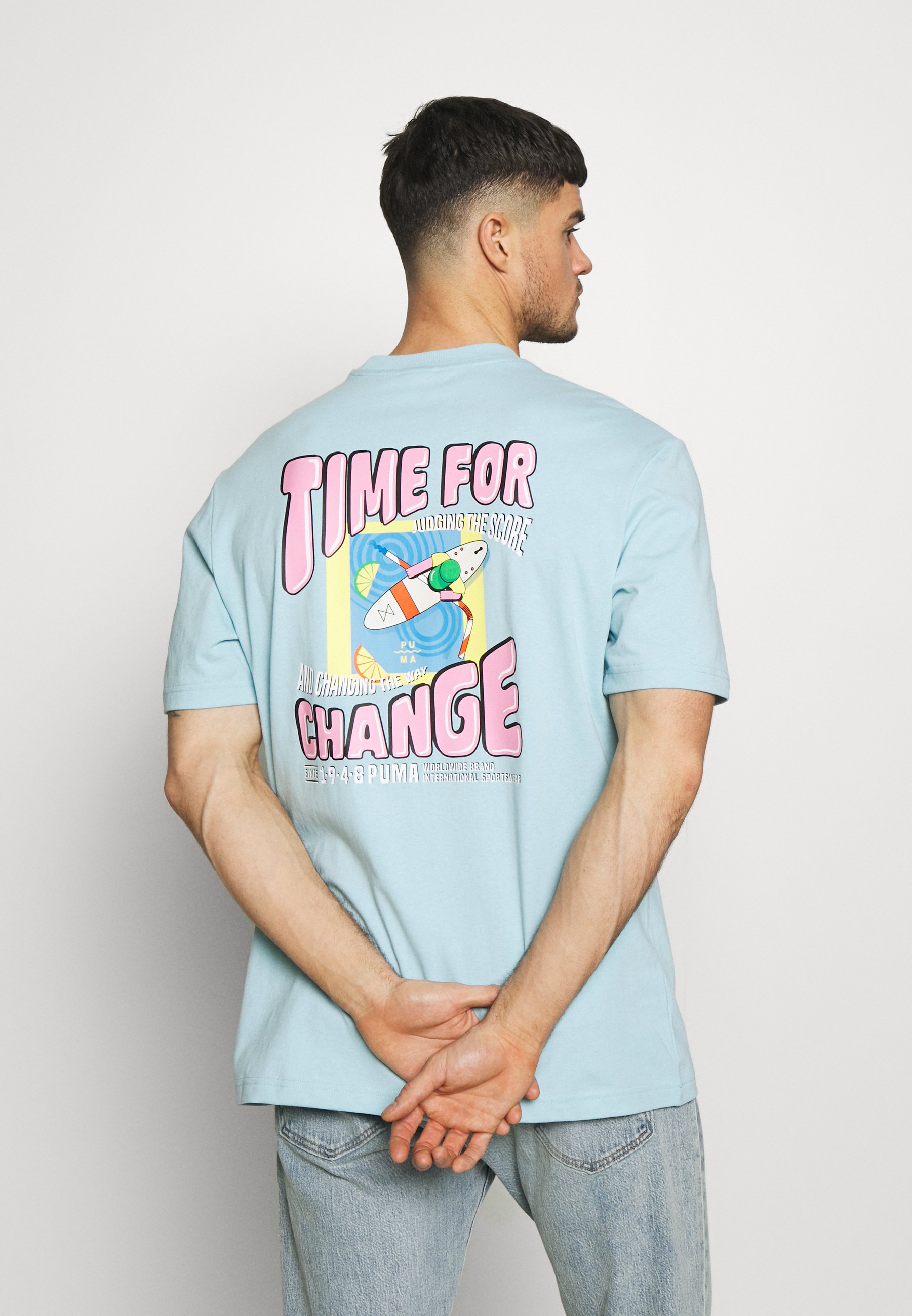 DOWNTOWN GRAPHIC TEE T Shirt print aquamarine DOWNTOWN GRAPHIC TEE T Shirt print aquamarine