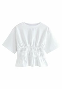 Next - REGULAR FIT - SHIRRED WAIST - Marškinėliai su spaudiniu - white Miniatiūros vaizdas 1