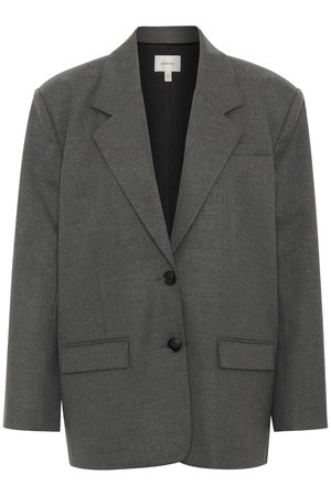 Gestuz PAULA - Short coat - dark grey melange