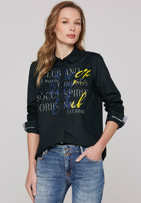 MIT FLOCK - Hemdbluse