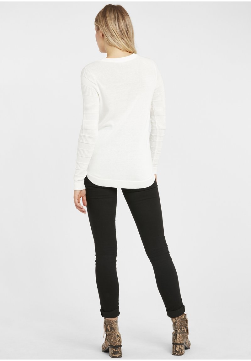 Damen Strickjacken | Fransa FRLETAN 3 PULLOVER Strickpullover antique/weiß - DY70403 Damen Strickjacken | Fransa FRLETAN 3 PULLOVER Strickpullover antique/weiß - DY70403