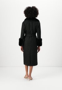 TWINSET OVERCOAT - Cappotto classico - sale pepe nero/silver coloured