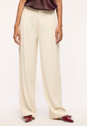 Terranova, PANTALONI WIDE LEG CON PINCES - Pantaloni - avorio