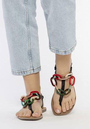 Gioseppo CON DETALLE DE ESLABONES MEDLEY - Sandalias de dedo - black