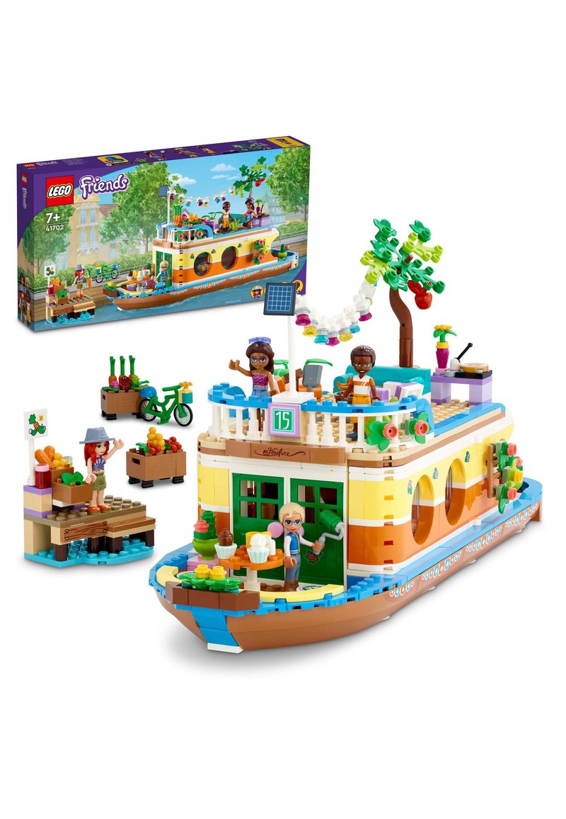 LEGO 41702 FRIENDS CANAL HOUSEBOAT WITH TOY ANIMAL FIGURE CREATIVE KIDS ...