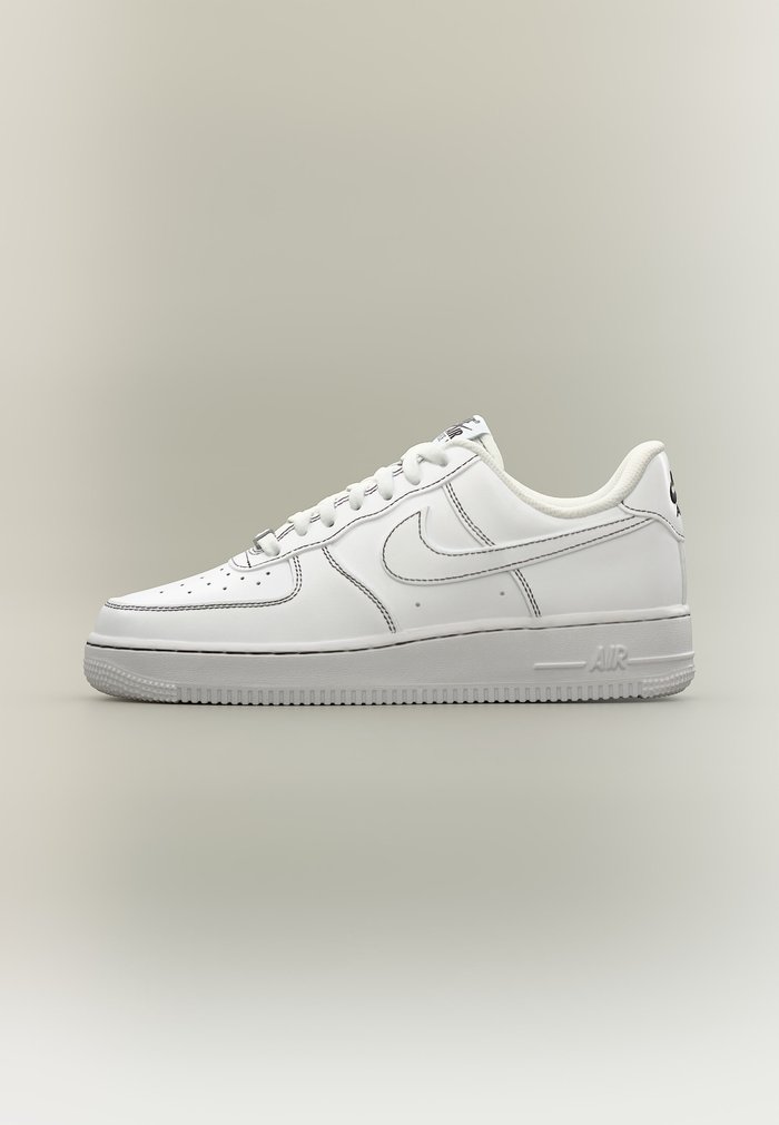 Nike AIR FORCE 1 '07 ESSENTIAL+ - Trainers - white/white black / metallic silver