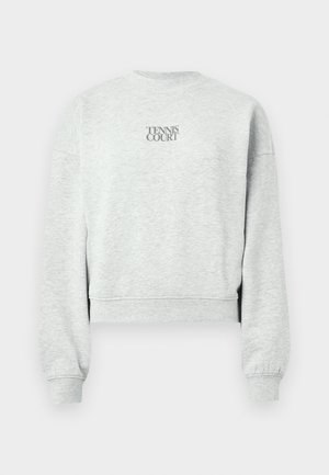 Hall hallatud dressipluus pehmest puuvillasest segust, millel on pikad varrukad, soonikkoes mansetid ja väike "TENNIS COURT" logo rinnal.