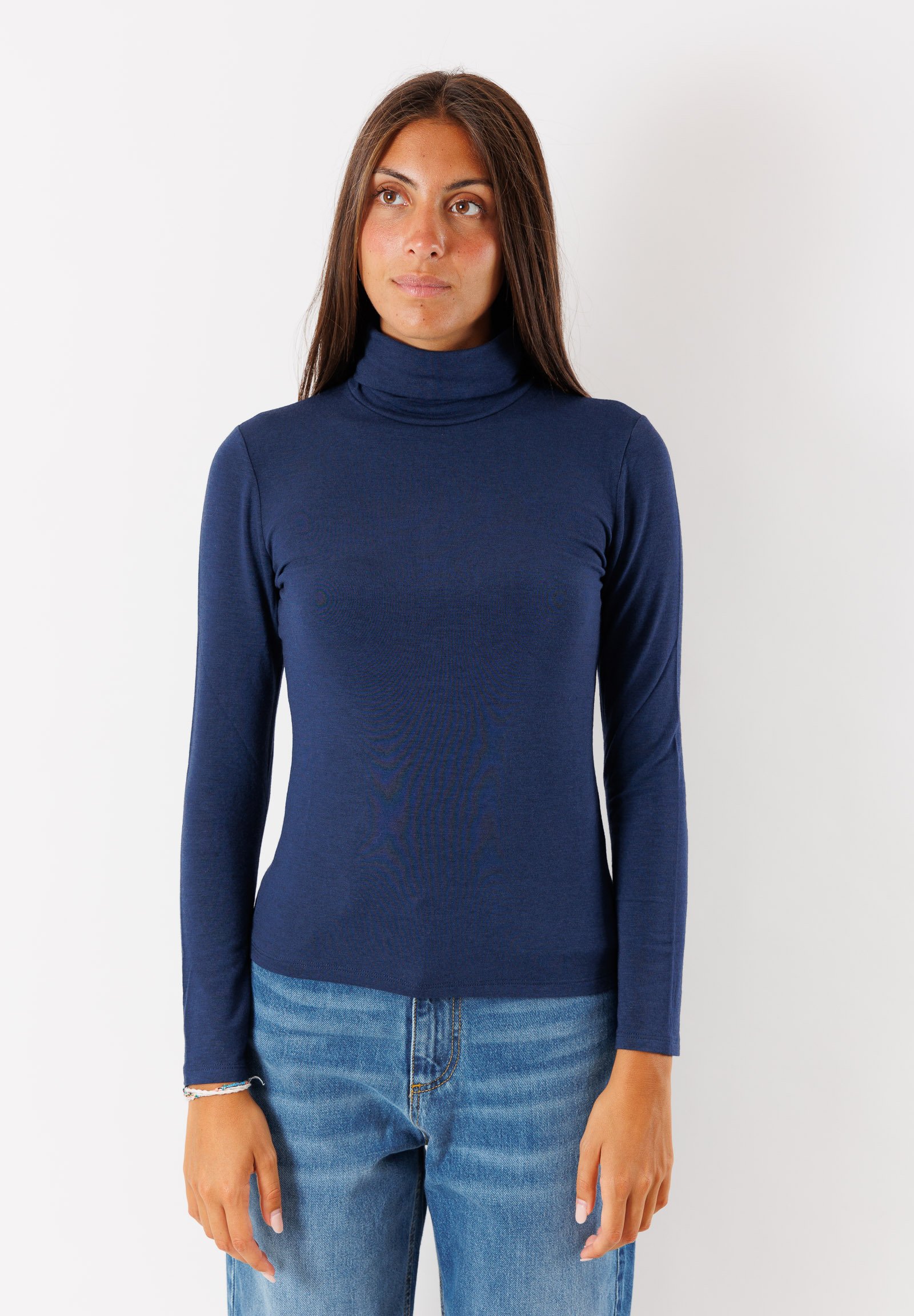 KONTATTO COLLO ALTO Maglione blu