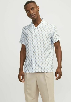 Jack & Jones PREMIUM JPRBLULINCOLN PRINT RESORT SS SN - Srajca - cerulean