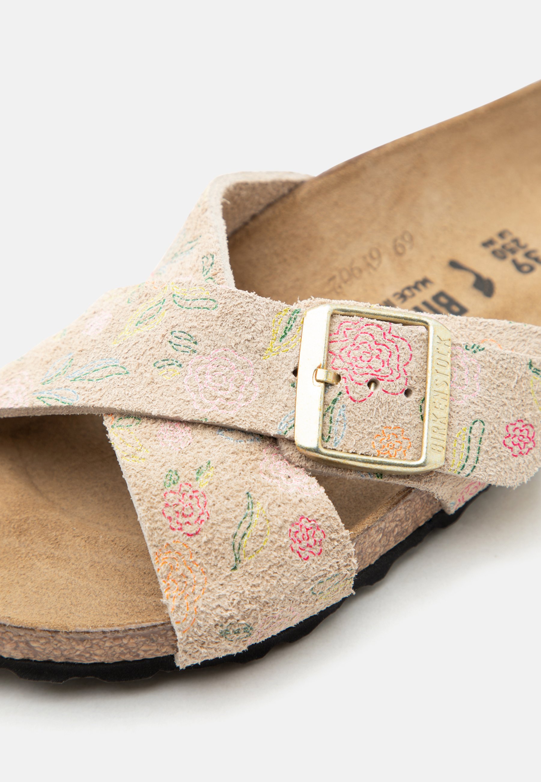 Birkenstock SIENA FLOWER PRINTS NARROW - Mules - sandcastle/multi