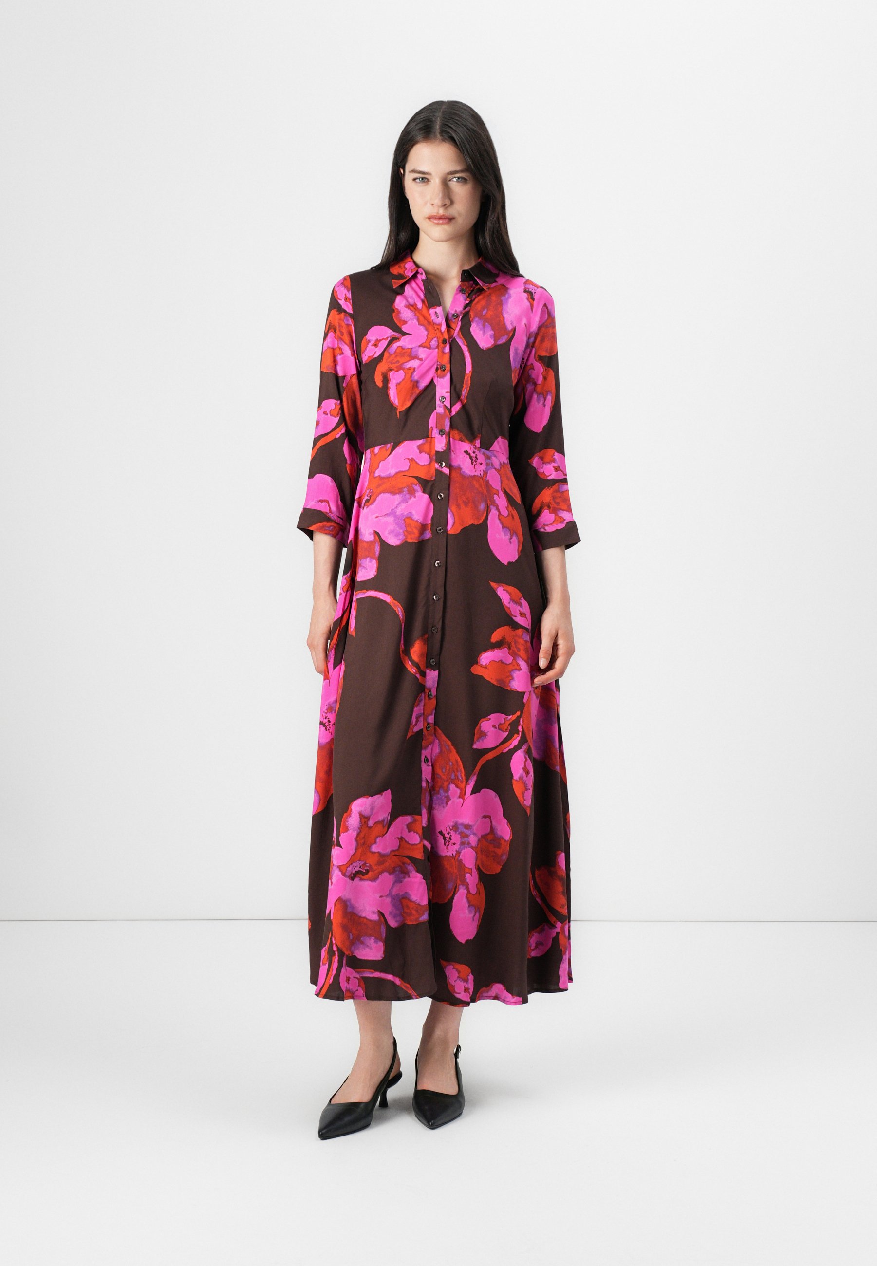 YAS YASSAVANNA LONG DRESS - Shirt dress - port royale/bordeaux - Zalando.co.uk