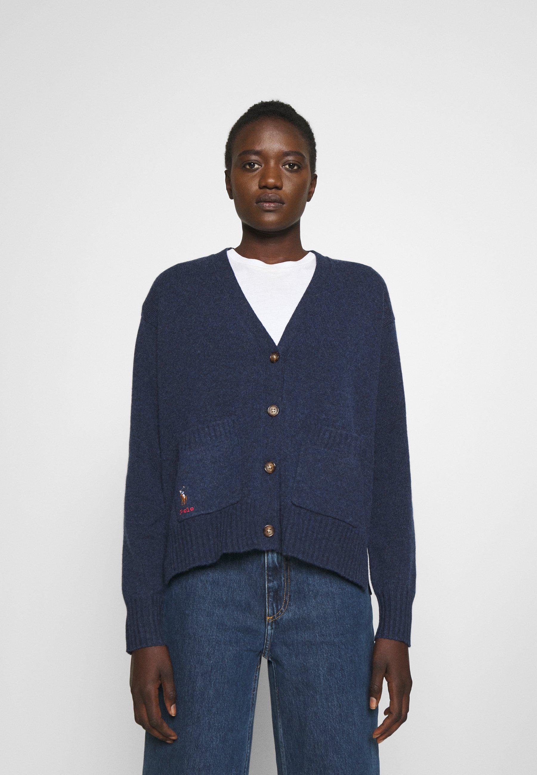 ralph lauren patch cardigan