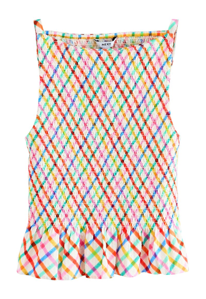 Next REGULAR FIT - SHIRRED PEPLUM - Bluse - multi/rot - Zalando.at