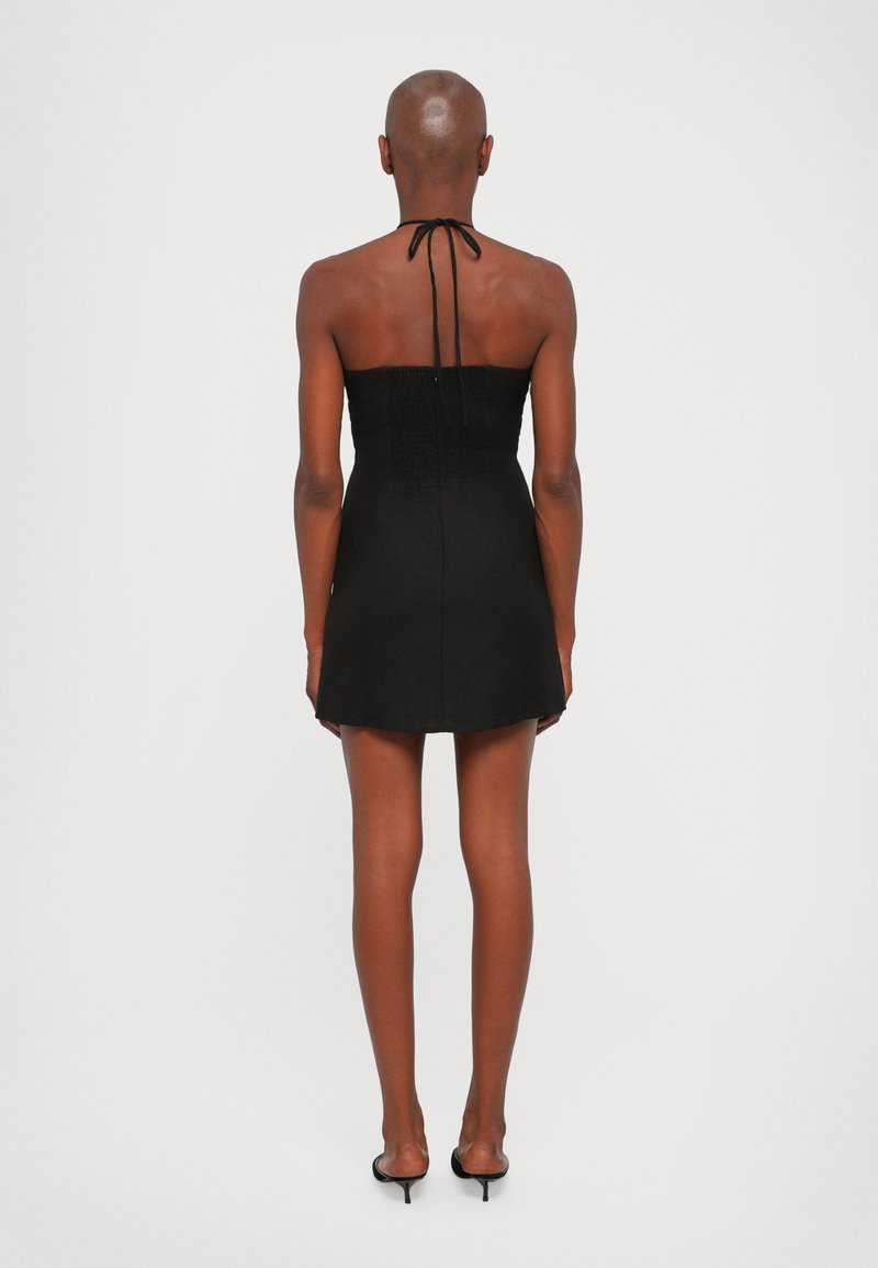 eliza mini dress black HATCH Collection The Softsculpt Knit Eliza Dress in Black