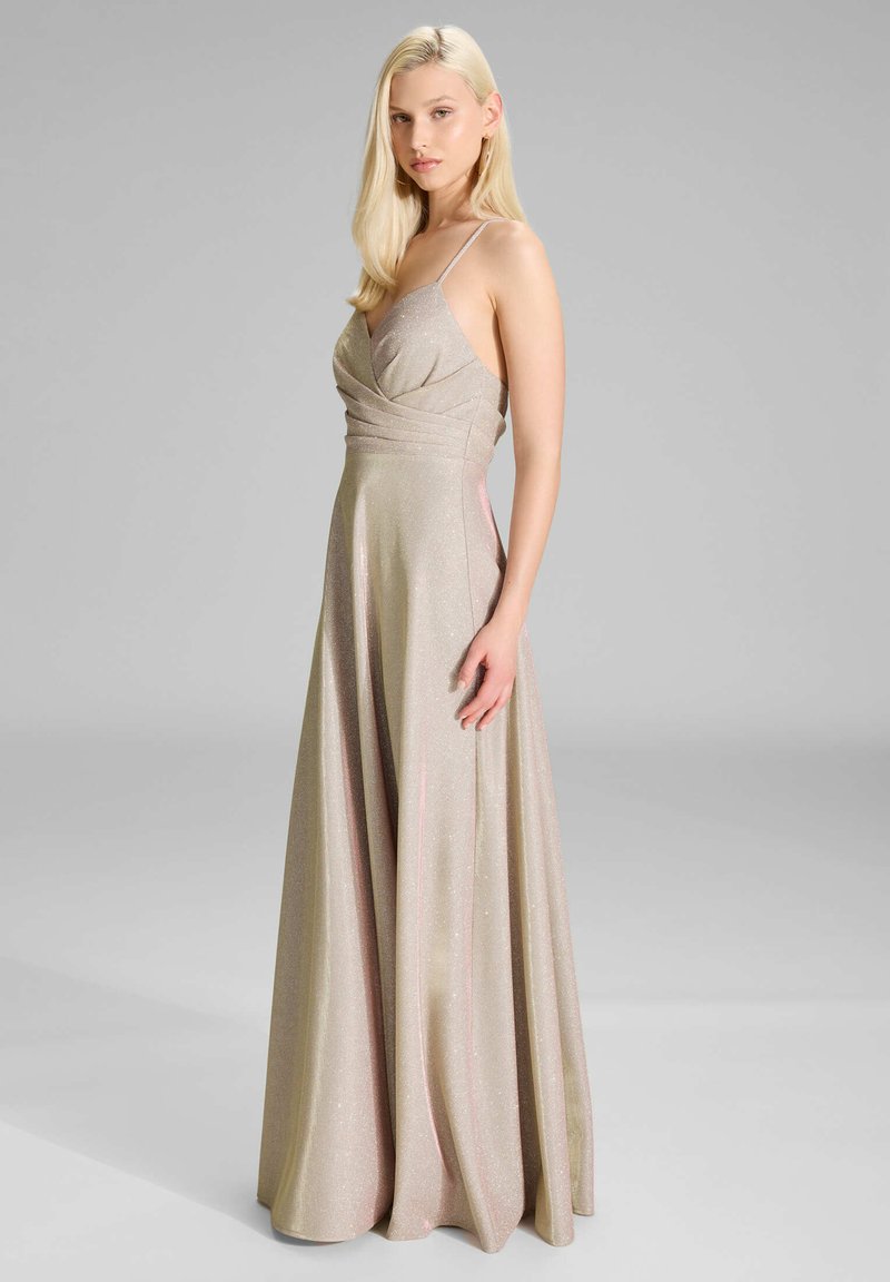 kyla metallic dress significant other Kyla Striking Halter Sleeveless Tiered Metallic Satin Mini Homecoming Dresses, Silver