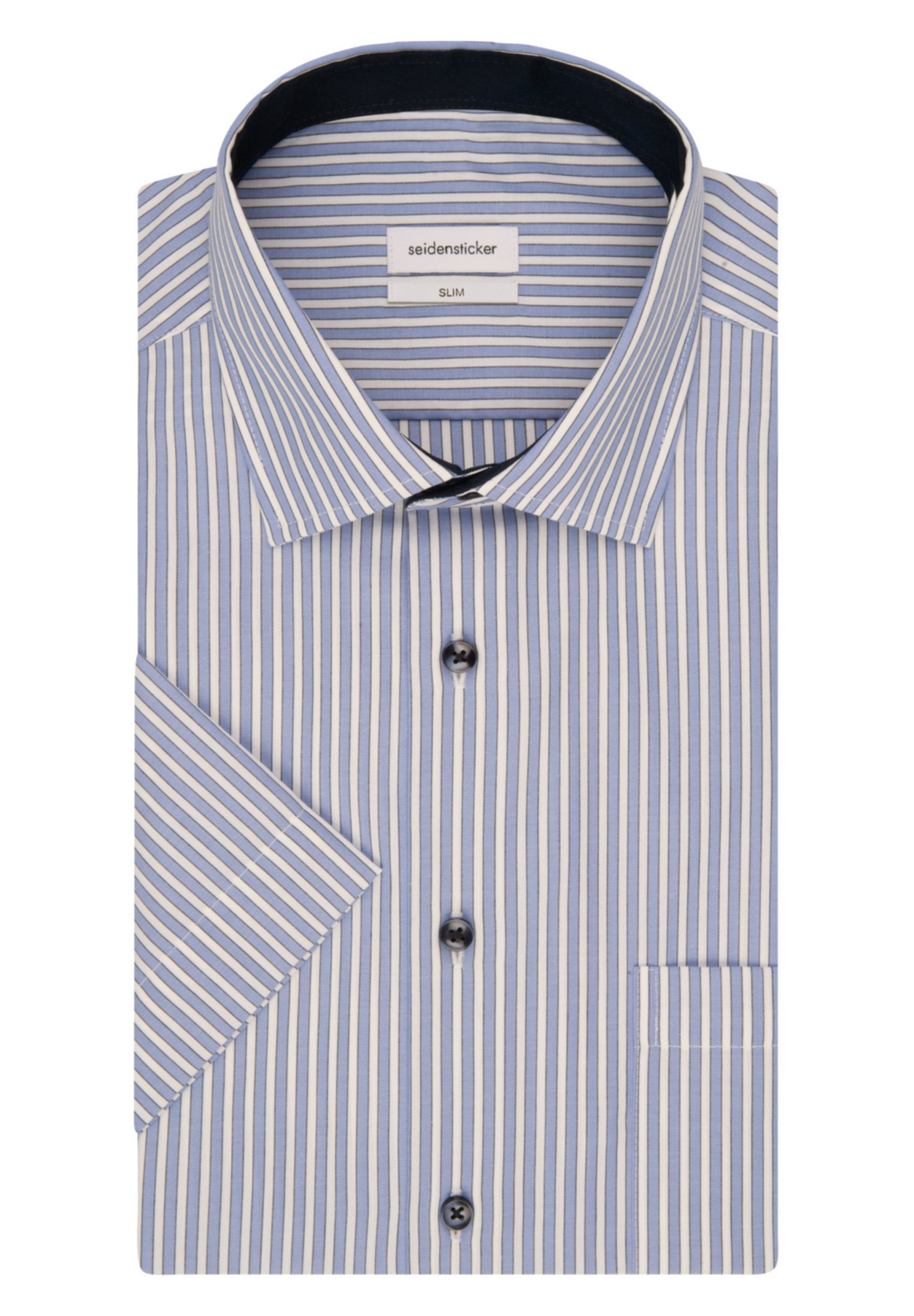 Camicia Seidensticker Uomo Business – Blu, Taglia 50 – Vestibilità Shaped, Facile Stiro - 3