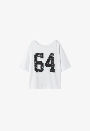 Stradivarius, POSITIONAL PRINT T-SHIRT - Printtipaita - beige