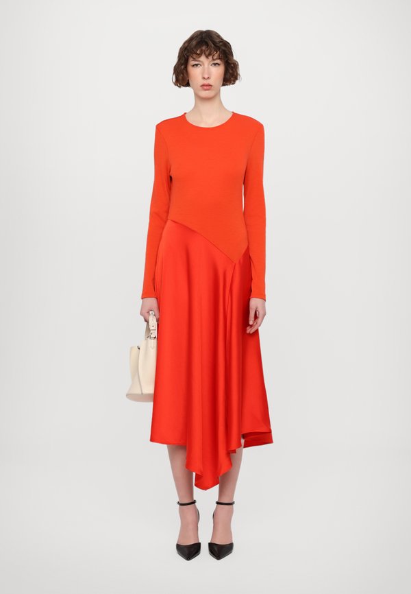 LONG SLEEVE ASYMMETRIC DRESS - Day dress - berry4